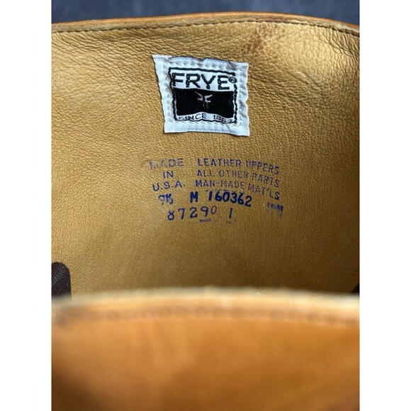 FRYE Boots Mens 9.5 Campus Boots Orange Sunrise Vintage 80s New With Tags - Picture 8 of 11